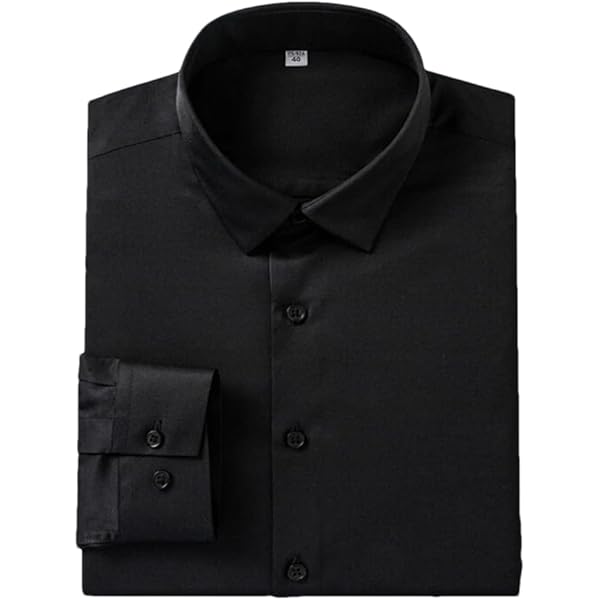 Amazon.com: Men's Club Collar Dress Shirt with Pin Collar Bar | Long Sleeve 