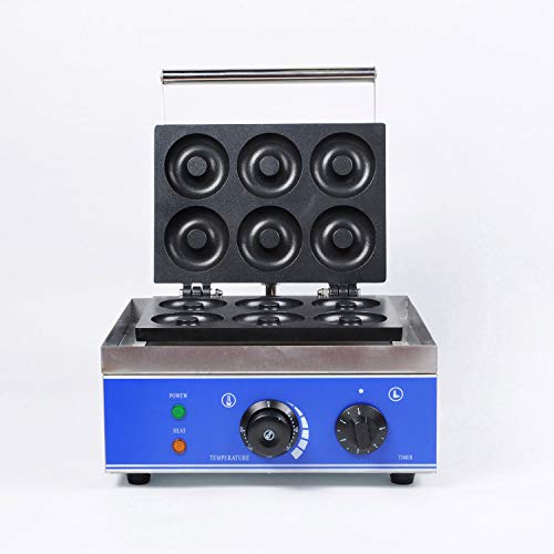 Wotefusi Donut Maker Donut Backer 6 Pieces Electric Doughnut Maker Machine for Home Kitchen Commercial Use 110V