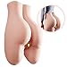 Pussy Ass Masturbator, Realistic Doggy Style with Tight Anus Butt and Lifelike Labia for Men Masturbation, Fondlove Sexy Curve 3D Stimulating Channel Ass Sex Toy