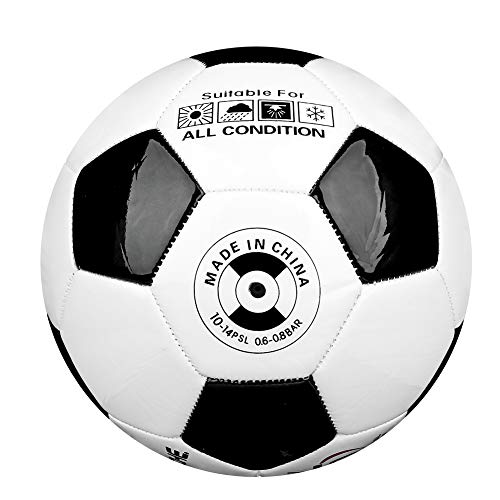 Wisdom Leaves Soccer Ball Size 3.4.5 for Training Practice Outdoor/Indoor Soccer Balls for Kids/Children/Teenager/Adults,Black White