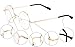 Agstum Retro Round Metal Non-Prescription Eyeglasses Frame with Spring HInge Clear Lens (Gold, (Small size) 42)