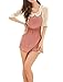 Allegra K Women Lace Detail Scoop Neck Sleeveless Mini Dress w Coat, XL,Beige,Pink