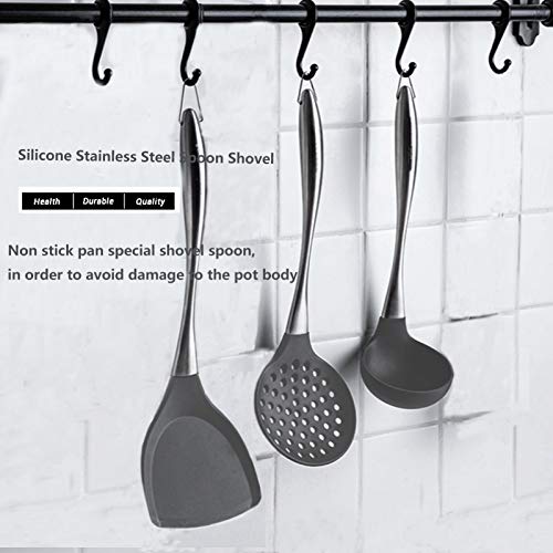Silicone Stainless Steel Kitchen Utensils Set, 3Pieces Flexible