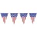 24 Foot Long American USA Flag Pattern Plastic Pennant Curtain Banner for Decorations, Birthdays, Weather Resistant, Event Supplies, Festivals, Children & Adults by Super Z Outlet