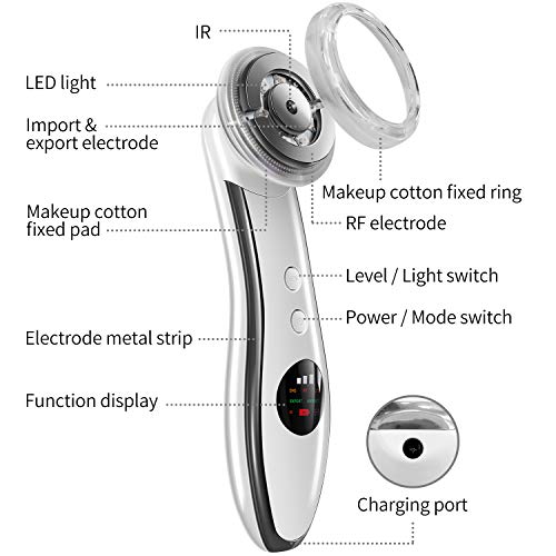 Facial Massager 4 in 1 R-F Face Lifting Machine EMS Rechargeable Skin Care Tools for Anti Aging, Skin Tightening, Wrinkle Remove