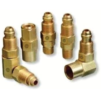 AW-407, CGA 032 Nut/NIP – 032 Corps Coudé à 90 Degrés Argon Inert Gas Adaptateur Compatible Avec Soudeur Everlast TIG MIG