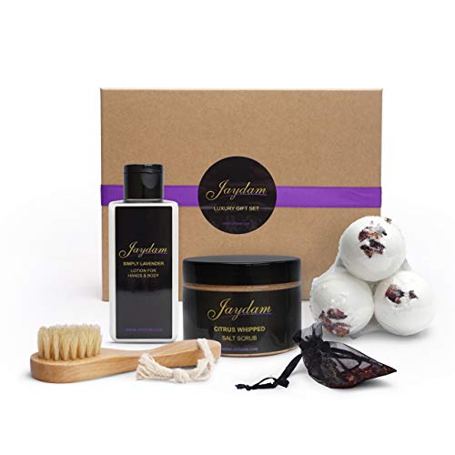 Jaydam-Womens-Luxury-Pamper-Gift-Sets-British-Handmade-Natural-Vegan-Whipped-Salt-Scrub-Body-Wash-Body-Lotion-and-Facial-Brush-Gift-Set