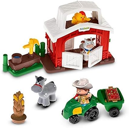 Amazon Com Fisher Price Little People Happy Animals Farm Toys