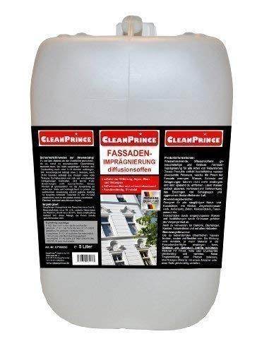 10 Liter CleanPrince Fassaden Imprägnierung Fassadenimprägnierung Fassadenschutz Schutzanstrich für alle saugfähigen Naturste