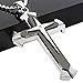 iLH® Clearance Deals Unisex Men Stainless Steel Cross Pendant Necklace Jewelry Boy&Men Gift by ZYooh (Black)