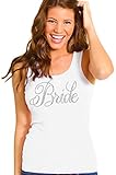 Flirty Bride Women's Rhinestone Script Tank Top By RhinestoneSash.com