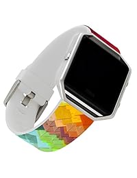 Fitbit Blaze correas grande, ecute Midium Grande (6.9" 9.0") de piel pulsera correa correas para Fitbit Blaze Smart Fitness Reloj   Hermosas mariposas a color, Bands 36