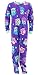 Komar Kids Big Girls' Purple Owl Footed Pajamas