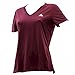 adidas Women's Climalite Ultimate Tee Short Sleeve Maroon V-Neck T-Shirt