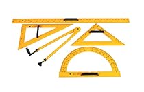 School Smart Chalkboard and Dry Erase Marker Drafting Tool Kit - Set of 5 - Yellow