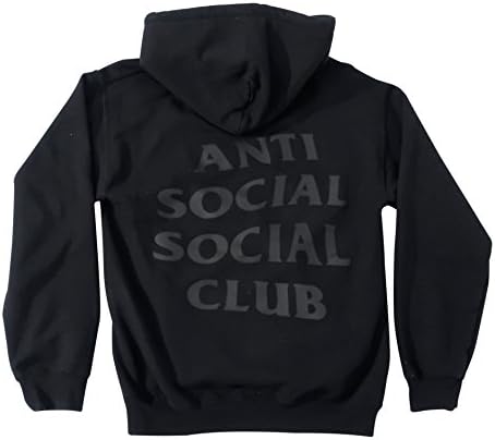 Anti Social Social Club Hoodie Black on Black - (Black Print) (Small)