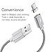 Smart&Cool 5 Feet Gen6 Magnetic USB-C Fast Charging (Max Charging Current: 3A) and Data Sync Cable for Galaxy S8/S8 Plus/S9, LG G5/G6, Nokia 950/950XL etc. (5ft-Sliver Twin-Pack)