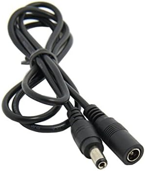 KUCAM 5.5 ft 5.5mm x 2.1mm DC Plug Extension Cable Power Adapter Cord DC Plug Power Adapter Extension Cable, 20AWG Cord for 12V CCTV Wireless IP Camera, LED, Car, more