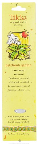 UPC 726078100144, Triloka - Original Herbal Incense Patchouli Garden - 10 Stick(s)