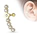 BodyJ4You 16 Gauge Flower Centered Cartilage Tragus Earring