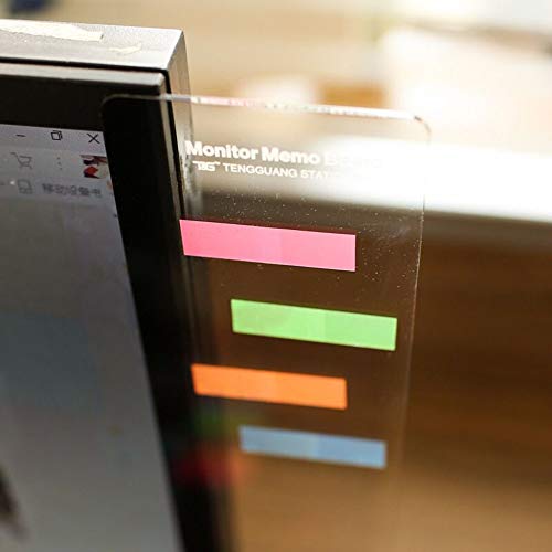 Sansheng Multifunctional Acrylic Transparent Computer Display, Monitor Message Board Side Panel/Notepad/Message Board/Computer Screen Sticker, Computer Monitor Side Panel/Monitor memo Board