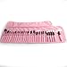 32-Piece Pink Cosmetic Makeup Brush Set with Pink Bag