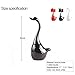 Maelu Unique Creative Swan Design Full-closed Bathroom Toilet Bowl Brush and Holders set With Ceramic Base Cleaning Scrubbing Grips Brush Accessories (White Swan)