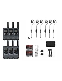 Juego de 6 paquetes de radio bidireccional T200TP de Motorola Talkabout con PTT Mic Hook Earpieces 6 PACK