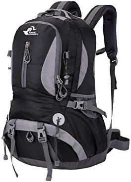Fvino Hiking Daypack 40L Lightweight Travel Backpack Waterproof for Climbing Camping Cycling Biking Mountaineering-Black