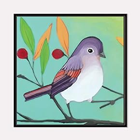 Framed Canvas Wall Art for Living Room, Bedroom Beautiful Watercolor Birds Canvas Prints for Home Decoration Ready to Hanging - 16x16 inches
