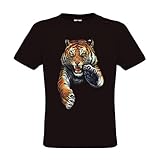 Ethno Designs Kids Excotic Wildlife Boys Predator T-Shirt Jumping Tiger regular fit