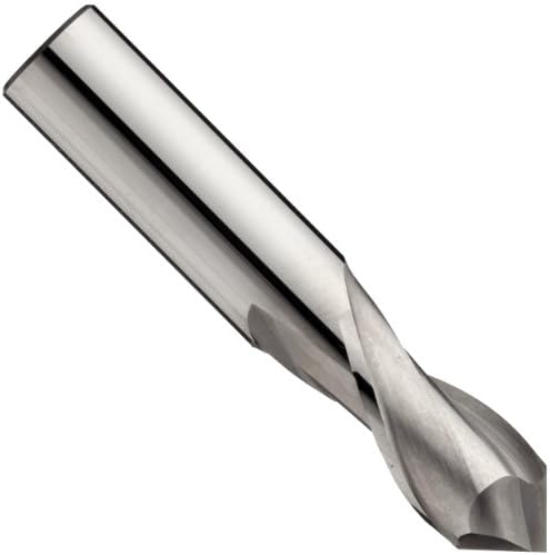 Magafor 8090 Carbide Micro Drill Mill, Inch and Metric, Uncoated (Bright) Finish, 90 Deg Point Angle, 2 Flutes, 1-1/2" Overall Length, 1.6mm Cutting Diameter, 3mm Shank Diameter
