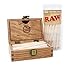 RAW Organic 1 1/4 Pre-Rolled Cones with Filter Tips - Bundle (75 Pack with RAW Storage Box)