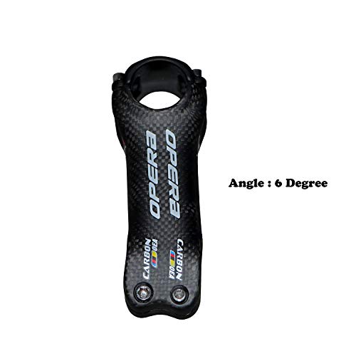 Opera Bike Stem - Full Carbon Stems Mountain Bike Carbon Fiber Handlebar Stem 31.8×100 mm Road Bike 3 K Black Matte 6 Degrees Stems - 1 Pcs - Thumbnail 2