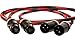 BETTERCABLES.COM Silver Serpent Anniversary Edition Red/Black Balanced XLR Audiophile Audio Cables (Pair - 2 Cables) - High-End, High-Performance, Silver/Copper Hybrid, Low-Capacitance - 3 Feet