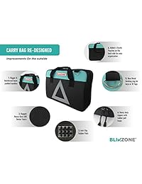 Blikzone 81 Pc Kit de emergencia de asistencia en carretera, camión y caravana, con kit de reparación de neumáticos • Cables de puente • Compresor de aire portátil • Correa de remolque • Triángulo de emergencia, Agua (Aqua)