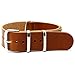 YISUYA 20mm Soft Pu Leather Stainless Steel Pin Buckle Quartz Wrist Watch Strap Band with Spring Bars (Light Brown)