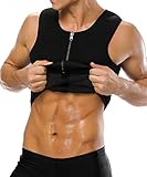 YFMAYI Dad Gifts Mens Body Shapers Vest Slimming Sweat Tummy Fat Burner Tank Top Workout Shirt for Weight Loss Father's Day Gifts