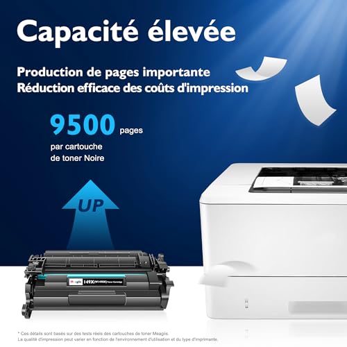 Meagiis 149X Sans Puce Cartouche de toner Compatible pour HP 149X 149A W1490X W1490A Compatible pour HP Laserjet Pro 4002dn 4002dw 4002d 4002 Laserjet MFP 4102fdw 4102dw 4102fdn 4102 (1 Noir)