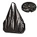 XMRSOY Handbag For Women,Large Slouchy Hobo Bag Soft Washed PU Leather Purse Amazing Multi Pocket Totes (Black)