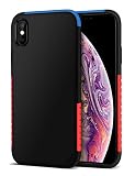 iMangoo iPhone 10S Max Case, iPhone Xs Max Case Colorful Rubber Bumper Case Shockproof Flexible Cover Protective Slim Fit Armor Smooth Coating Soft Grip Case for iPhone Xs Max 6.5 Black
