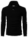 H2H Men's One Button Point Shawl Collar Knited Slim Fit Pullover Sweater
