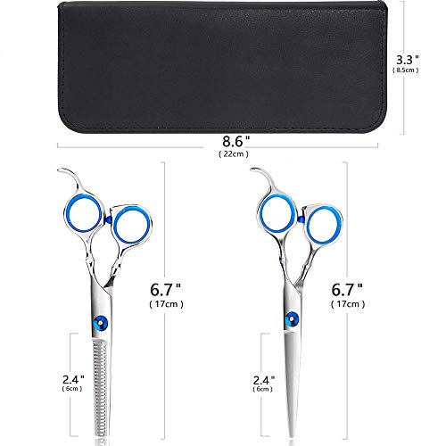 Haarschere Set,Haar-Profi,1 Ausdünnschere,1 Haarschneideschere,Friseur ZubehöR,Scharf,Aus Edelstahl,Präzis,Rostfrei,Haare Selber Schneiden,Zum Ausdünnen Und Strukturieren,Unisex
