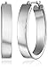 Amazon Collection 14k White Gold Oval Hoop Earrings, 1