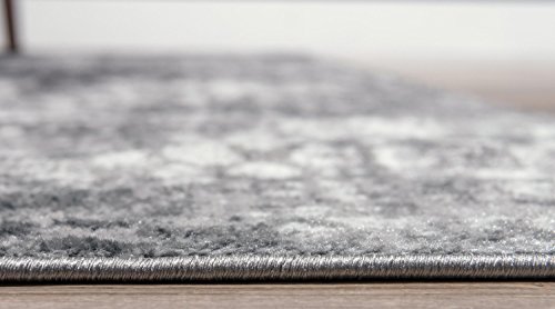 Unique Loom Sofia Collection Dark Gray 2 x 13 Runner Area Rug (2' x 13')