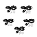 Wallniture Pendant Lamp Cord Set with On Off Switch 15 Feet Black Pack of 5