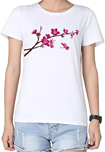 2016 New Classics 90s T Shirts Cherry Blossoms Blank Shirts Woman's O-Neck