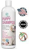 PET CARE Sciences Tearless Puppy Shampoo Gentle and Sensitive, Coconut Oil, Oatmeal and Aloe Dog Shampoo and Conditioner, Made in The USA, 16 fl oz