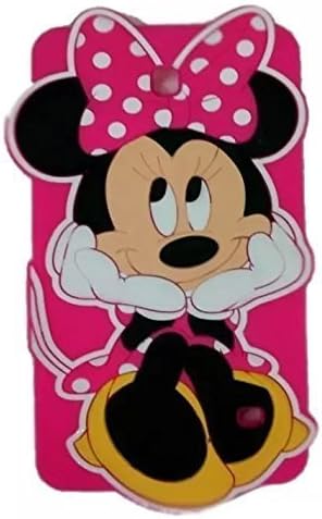 Galaxy Tab 3 Case Galaxy Tab 3 Minnie Silicone Case,Bat King 3D Cute Cartoon Mouse Minnie Soft Silicon Gel Rubber Case Cover Skin for Samsung Galaxy Tab 3 T210/211/P3200/P3210(Minnie Hot Pink)