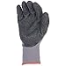 Amazon Basics Latex Coated Work Gloves, Nylon Liner Fiber, Grey, Size 9, L, 12-Pair